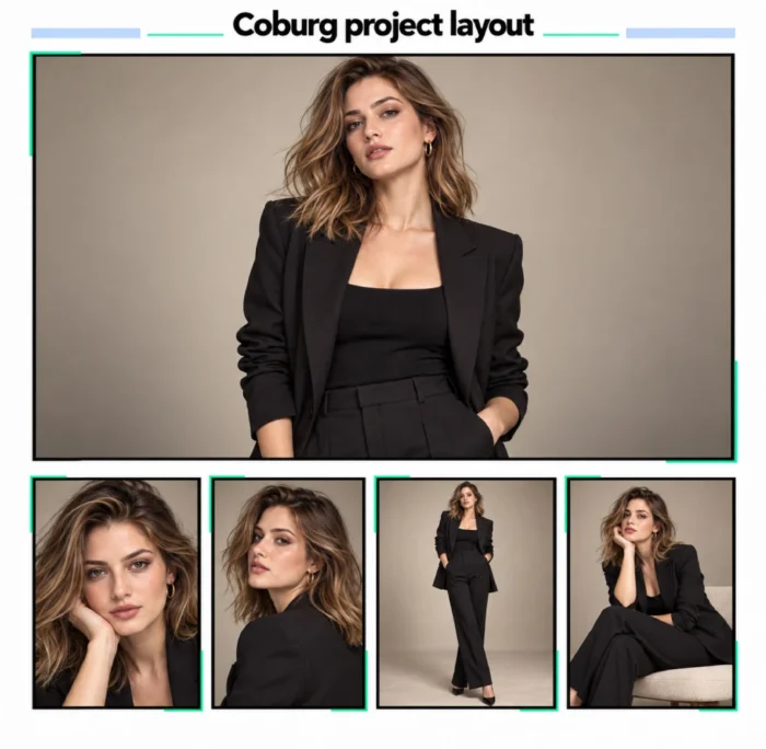 Coburg project layout fashion portfolio