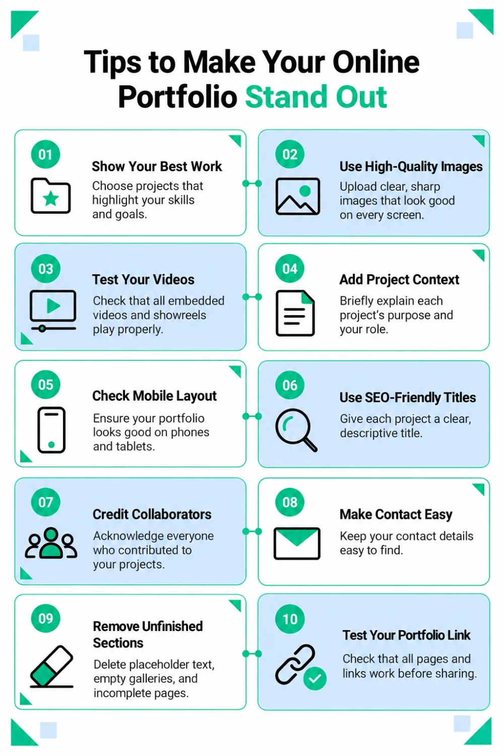 Ten Tips for a Standout Portfolio